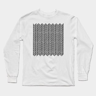 Herringbone Black 2 Long Sleeve T-Shirt